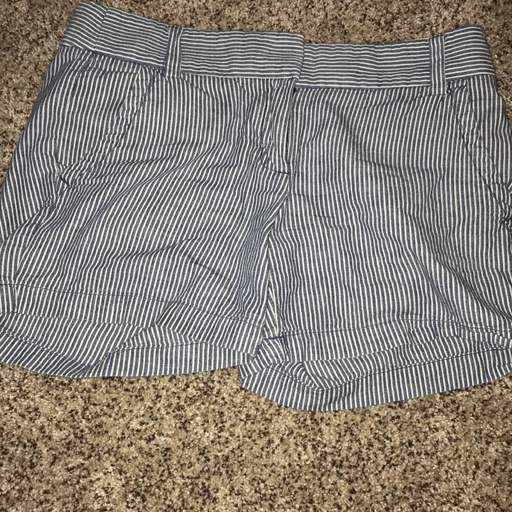 Blue striped shorts